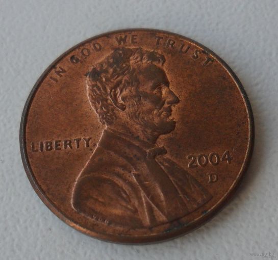 1 цент США 2004 г.в. D