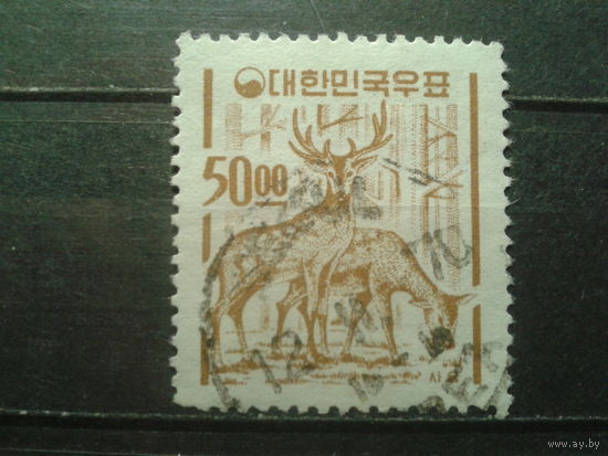 Корея Южная 1963 Стандарт, олени Михель-2,0 евро гаш