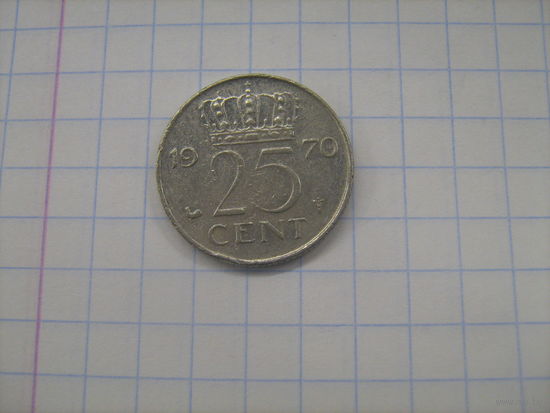 Нидерланды 25 центов 1970г.km183
