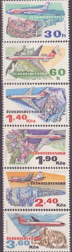 Авиация 1973 авиапочта-50-летие авиакомпании Чехословакия Самолеты серия ** //СЛ3