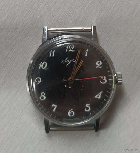 Часы наручные механические мужские "Луч" 2209, 23 камня, механизм позолочен, 80-х г. Сделано в СССР