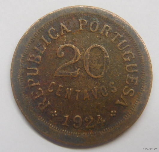 Португалия 20 сентаво 1924 г