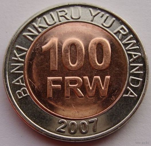 Руанда. 100 франков 2007 год KM#32