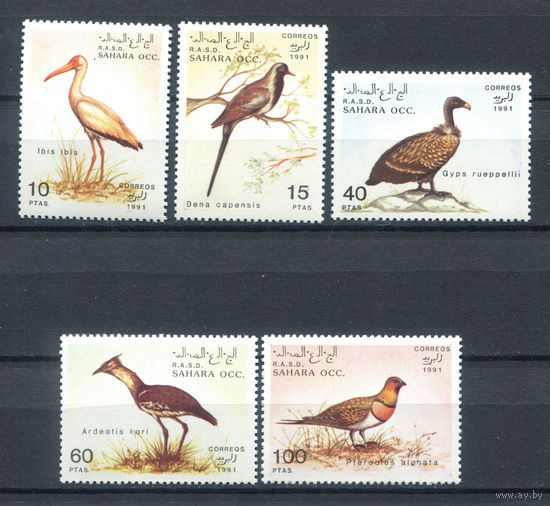 Западная Сахара - 1991г. - Птицы - полная серия, MNH - 5 марок