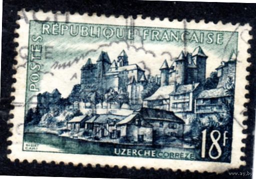 Франция.Ми-1068. Uzerche. Серия: туризм.1955.