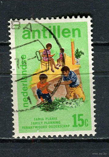 Нидерландские Антильские острова - 1974 - Планирование семьи 15С - [Mi.280] - 1 марка. Гашеная.  (Лот 40ER)-T7P24