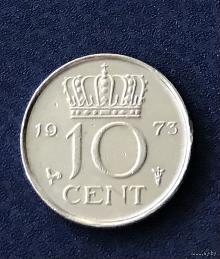 Нидерланды 10 центов 1973