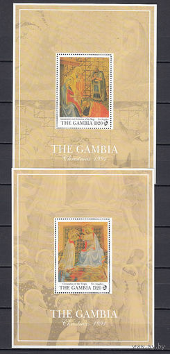 Религиозная живопись. Гамбия. 1991. 2 блока.  Michel N бл137-138 (13,0 е)