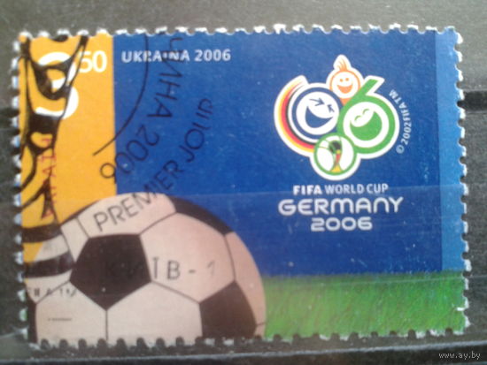 Украина 2006 Футбол, эмблема Михель-2,8 евро гаш