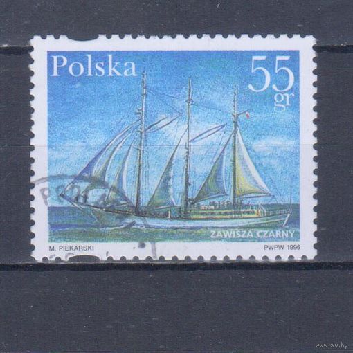 [133] Польша 1996. Корабль.Парусник. Гашеная марка.
