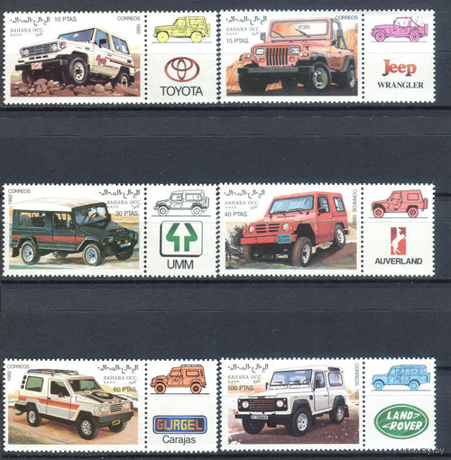 Западная Сахара - 1992г. - Автомобили - полная серия, MNH - 6 марок