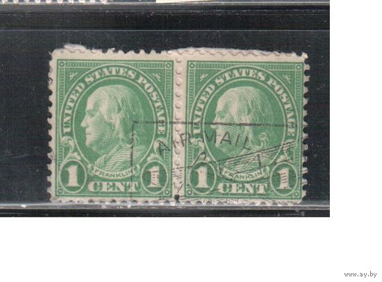 США-1922, (Мих.260 F), гаш.    , Стандарт, Личности, Президенты , Франклин, пара