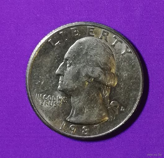25 центов США 1987 г.