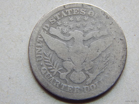 США 25 центов 1892г.