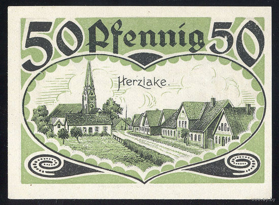 GERMANY/Германия_Herzlake_50 Pfennig_01.10.1921_Mehl#605.1_UNC