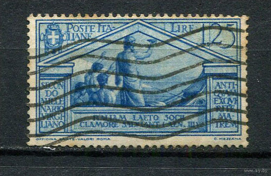 Королевство Италия - 1930 - Эней смотрит на Италию 1,25L - [Mi.351] - 1 марка. Гашеная.  (Лот 50DR)
