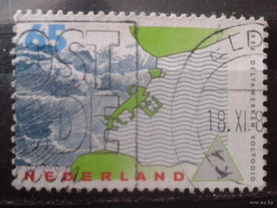 Нидерланды 1986 Карта штормовых ветров