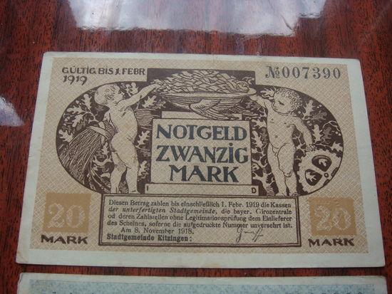 Германия  20 марок 1919 Нотгельд