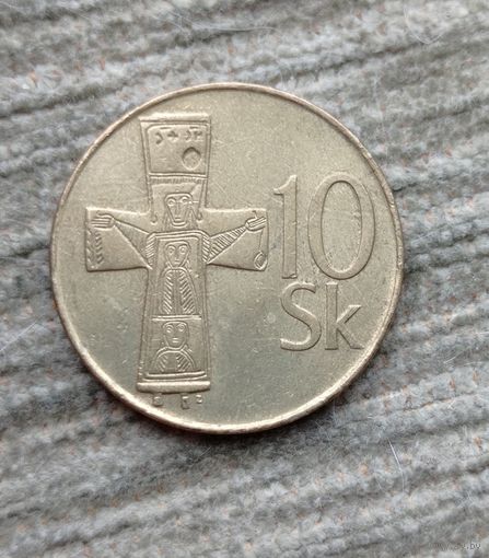 Werty71 Словакия 10 крон 1995 бронзовый крест 11 в.
