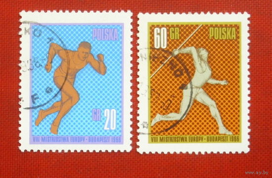 Польша. Спорт. ( 2 марки ) 1966 года. 8-3.