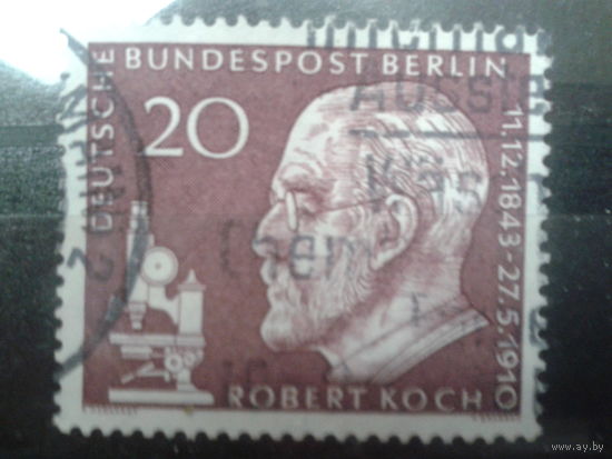 Берлин 1960 Кох - бактериолог, Нобелевский лауреат Михель-1,2 евро гаш.