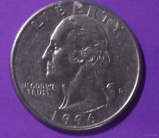 25 центов США квотер 1996 г.