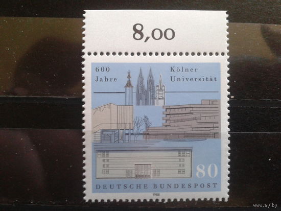 ФРГ 1988 университет в Кельне** Михель-1,4 евро