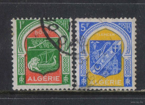 Fr Колонии Алжир 1956 Герб Аннаба Тлемсена Стандарт #355,357