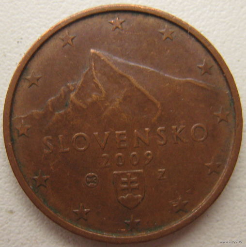Словакия 2 евроцента 2009 г.