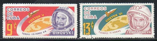 Космос Куба 1964 год серия из 2-х марок