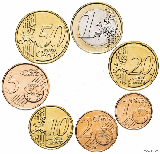 Австрия набор евро 2009 (7 монет) UNC (без 2 евро)