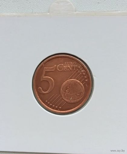 Финляндия 5 евроцентов 2001 М в холдере