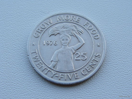 Либерия. 25 центов 1976 год  КМ#30  "ФАО" "Выращивать больше еды"