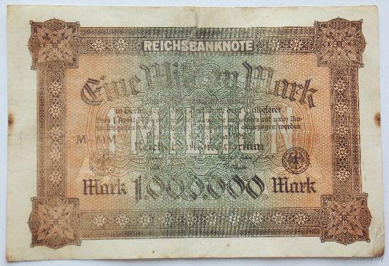 Германия  1 миллион марок 1923  20 февраля