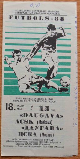 Даугава Рига - ЦСКА Москва     1988 год