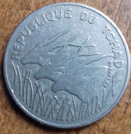 Чад 100 франков 1980