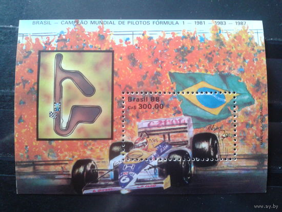Бразилия 1988 Автогонки, Формула-1** Блок Михель-14,0 евро