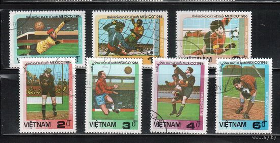 Вьетнам-1985(Мих.163-1639) , гаш. , Спорт,  Футбол,ЧМ по футболу (полная серия)