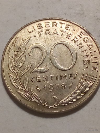 20 сантимов Франция 1978