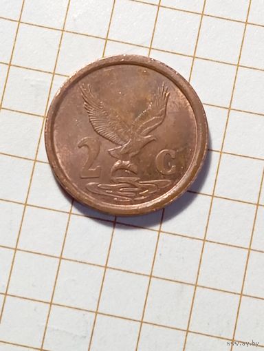 Южная Африка 2 цента 1996 года .