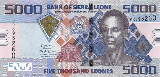 Сьерра Леоне 5000 леоне образца 2021 года UNC p32