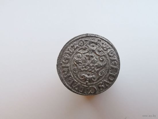 Шеляг 1620, Сигизмунд III Ваза, Рига,  с лисом вправо R1 Kop. 8166 (R1)