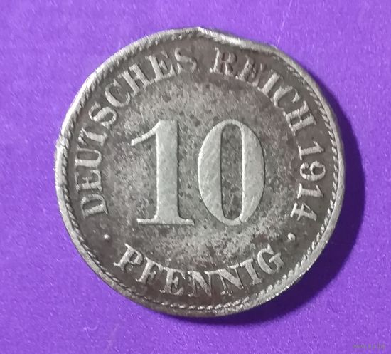 10 пфенингов 1914 г Германия