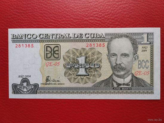 Куба 1 песо 2004г unc пресс.