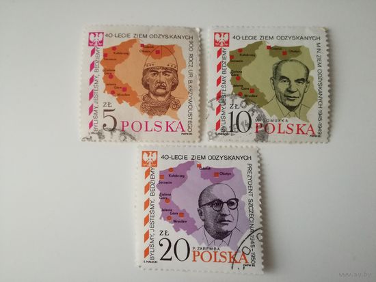 Польша 1985. 40-летие восстановления польских северных и западных территорий. Полная серия