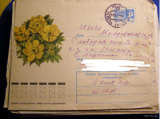 СССР 1973 ХМК 324 8954 Весенник зимний почта