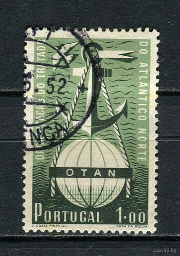 Португалия - 1952 - Глобус и якорь 1E - [Mi.778] - 1 марка. Гашеная.  (Лот 30EH)-T5P8