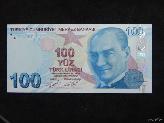 Турция 100 лир обр.2009г.AU