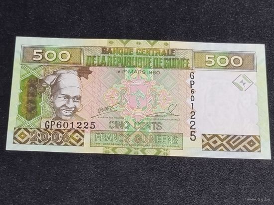 ГВИНЕЯ 500 франков 2006  Unc