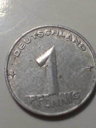 1  пфеннига ГДР 1952